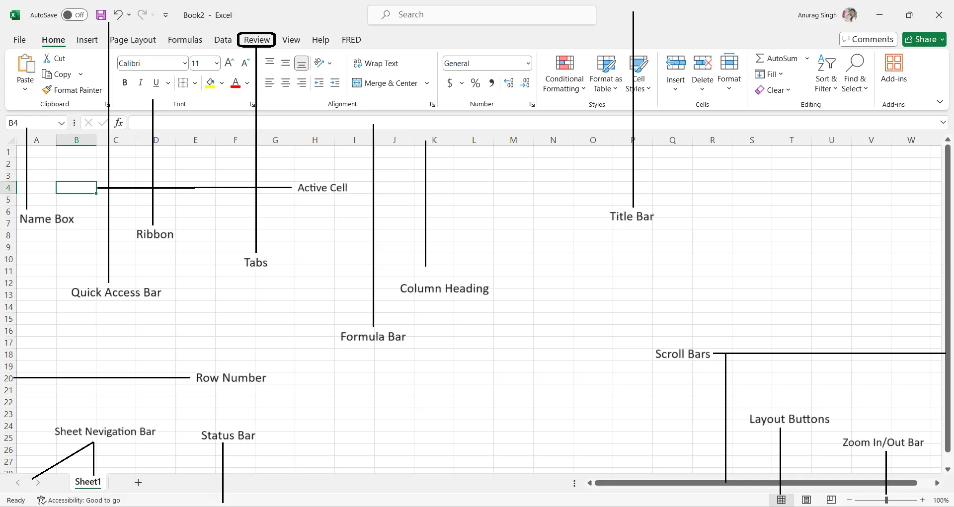 Microsoft Excel 2021 Application Window