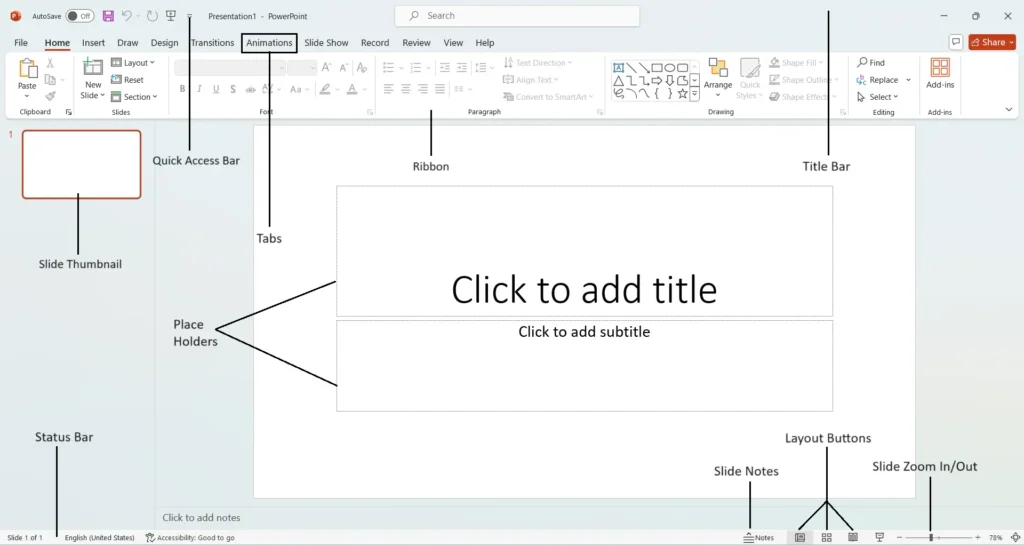 Microsoft PowerPoint 2021 Application Window