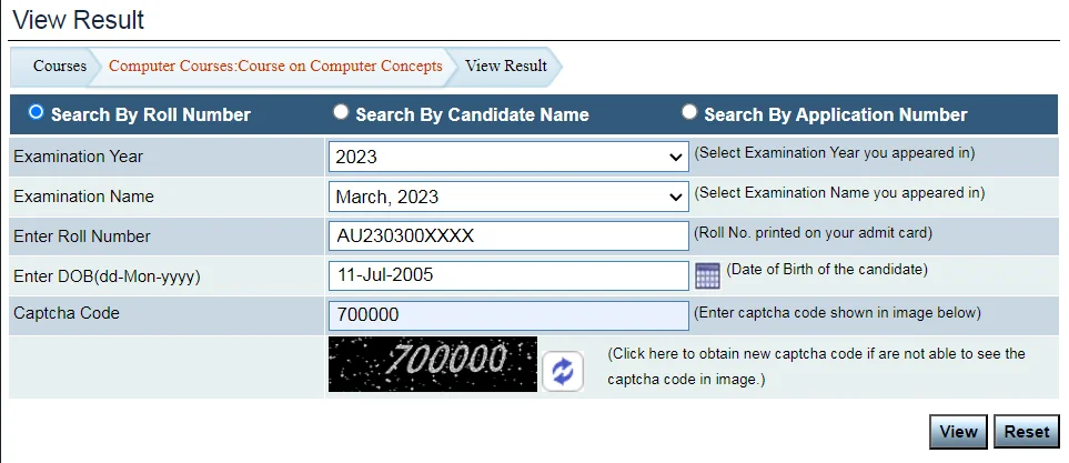 ccc result download