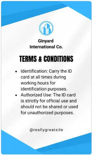 ID Card Design : Microsoft Word Practice Notes