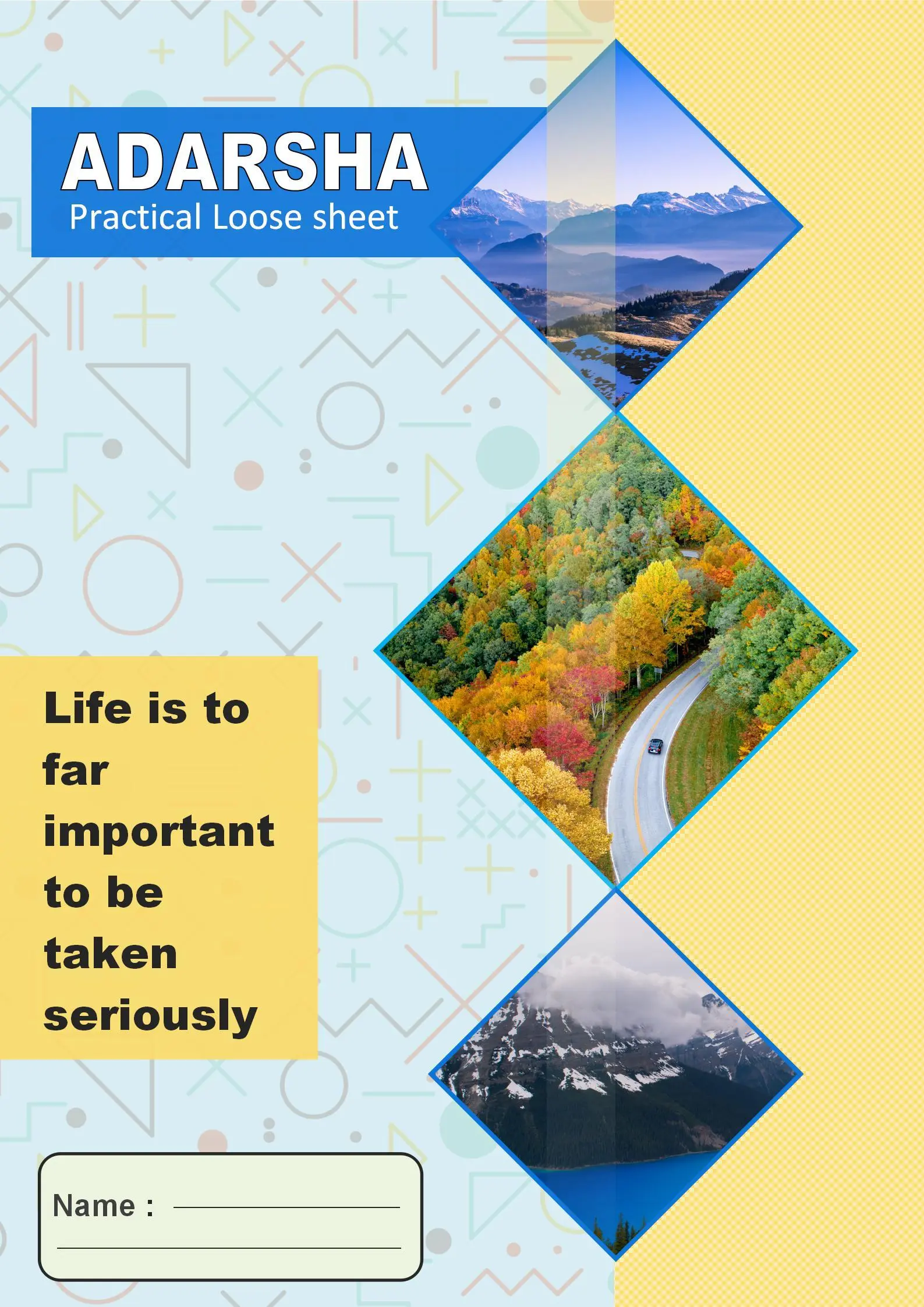 Microsoft Word Practice Notes : Cover Page Design